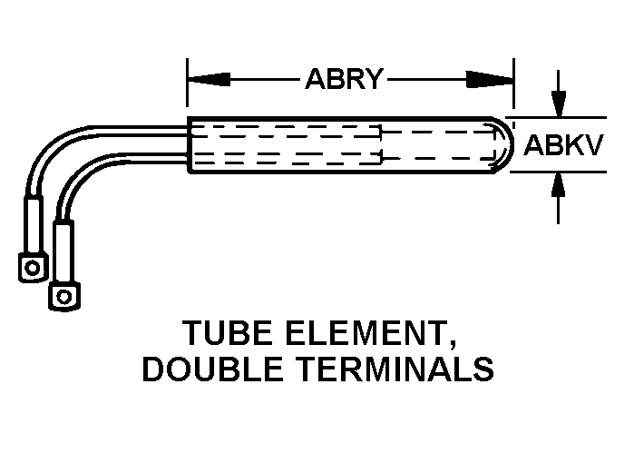 TUBE ELEMENT, DOUBLE TERMINALS style nsn 4520-00-506-9818