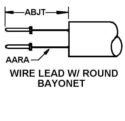 WIRE LEAD W/ROUND BAYONET style nsn 4520-00-426-2375