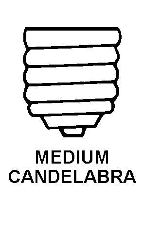 MEDIUM CANDELABRA style nsn 4540-01-354-0221