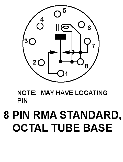 8 PIN STANDARD OCTAL TUBE style nsn 6130-00-243-0380