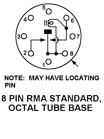 8 PIN STANDARD OCTAL TUBE style nsn 6130-00-241-6697