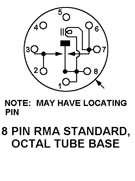 8 PIN STANDARD OCTAL TUBE style nsn 6130-00-237-7958