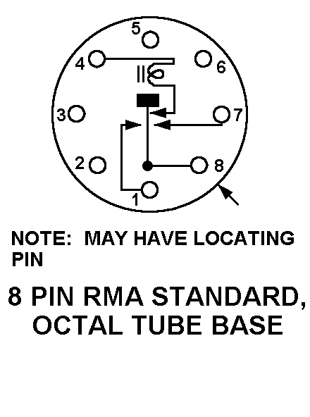 8 PIN STANDARD OCTAL TUBE style nsn 5945-00-552-7728