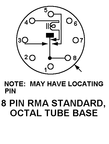 8 PIN STANDARD OCTAL TUBE style nsn 5945-00-327-4787
