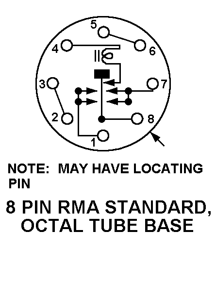 8 PIN STANDARD OCTAL TUBE style nsn 5945-00-552-7728