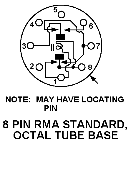 8 PIN STANDARD OCTAL TUBE style nsn 6130-00-829-1754