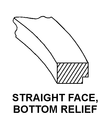 STRAIGHT FACE, BOTTOM RELIEF style nsn 5330-01-236-5693