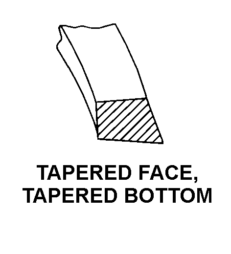 TAPERED FACE, TAPERED BOTTOM style nsn 3655-00-989-7816