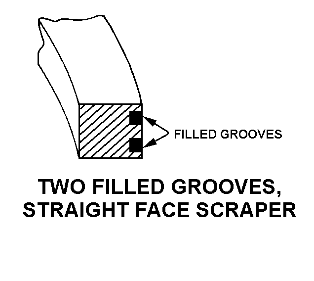 TWO FILLED GROOVES, STRAIGHT FACE SCRAPER style nsn 2815-00-349-6467