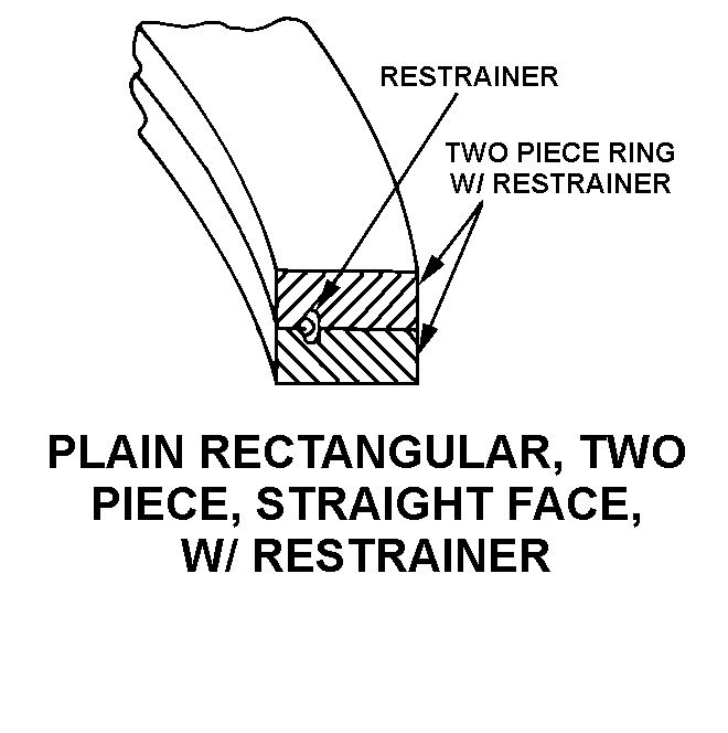 PLAIN RECTANGULAR, TWO PIECE, STRAIGHT FACE, W/RESTRAINER style nsn 4310-00-141-9814