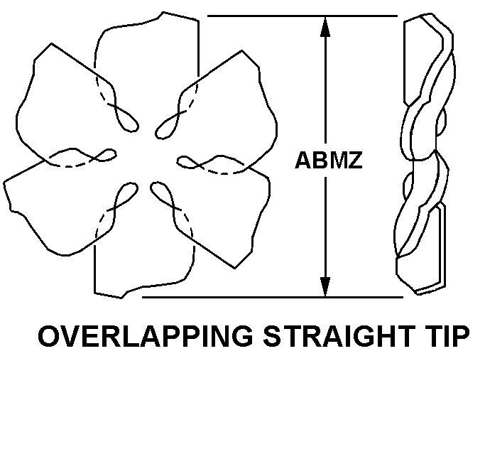 OVERLAPPING STRAIGHT TIP style nsn 4140-01-032-6250