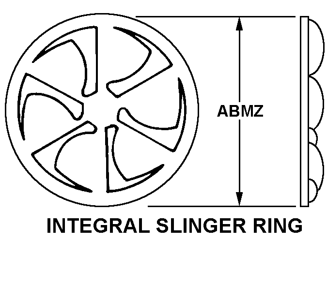 INTEGRAL SLINGER RING style nsn 2930-01-382-2028