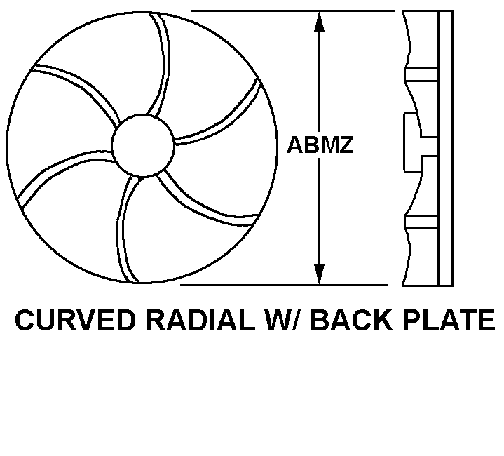 CURVED RADIAL W/ BACK PLATE style nsn 4140-01-073-0927