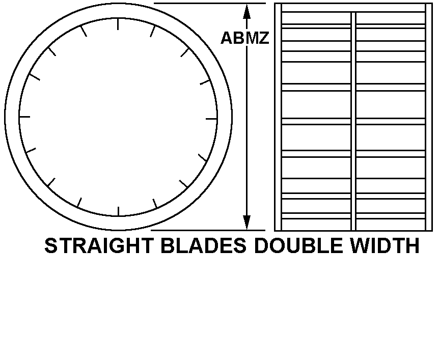 STRAIGHT BLADES DOUBLE WIDTH style nsn 4140-01-467-0377