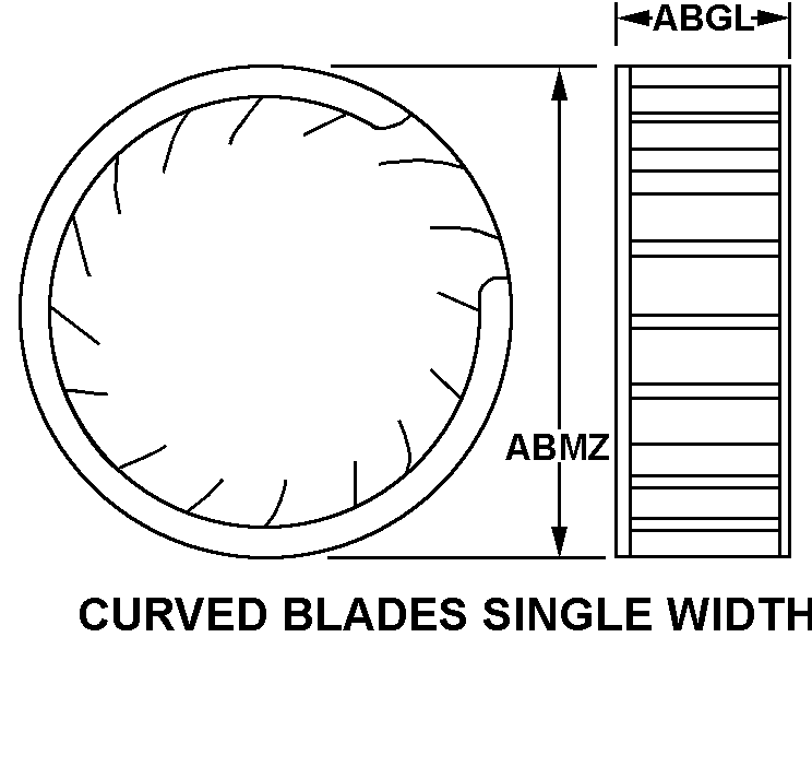 CURVED BLADES SINGLE WIDTH style nsn 4140-01-477-2771