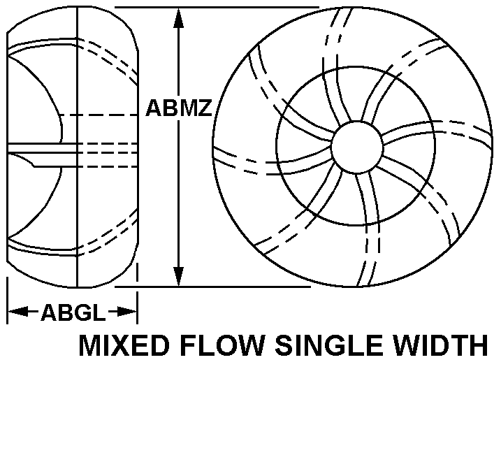 MIXED FLOW SINGLE WIDTH style nsn 4140-01-617-1399