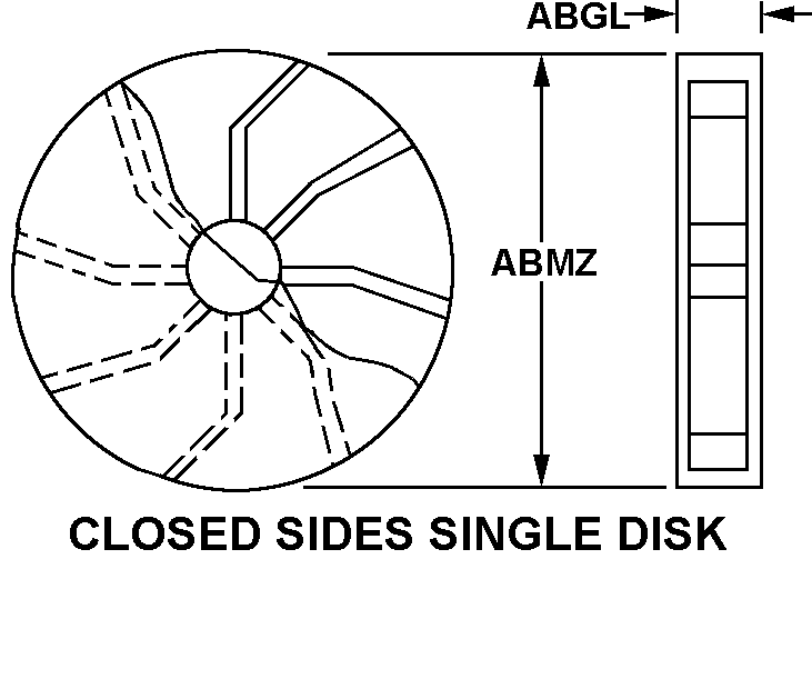 CLOSED SIDES SINGLE DISK style nsn 4140-00-803-8997