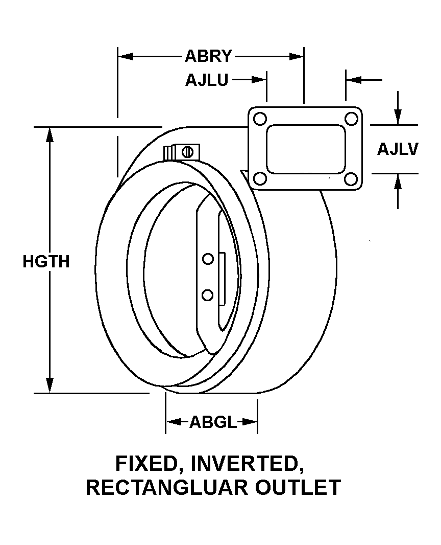 FIXED, INVERTED, RECTANGULAR OUTLET style nsn 4140-01-367-8058