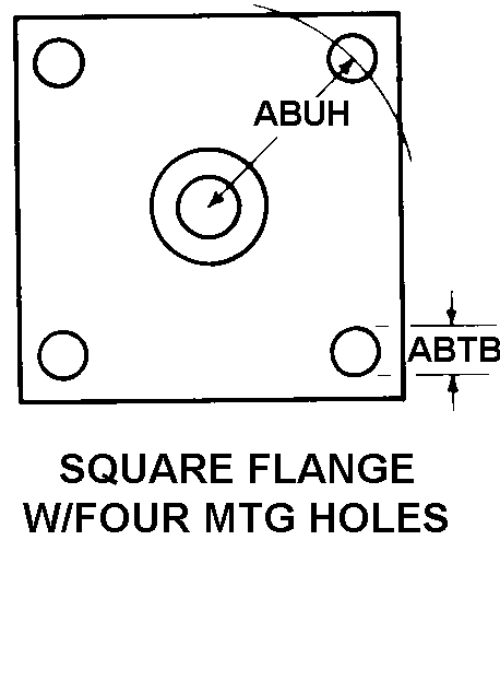 SQUARE FLANGE W/FOUR MTG HOLES style nsn 2925-01-408-9362