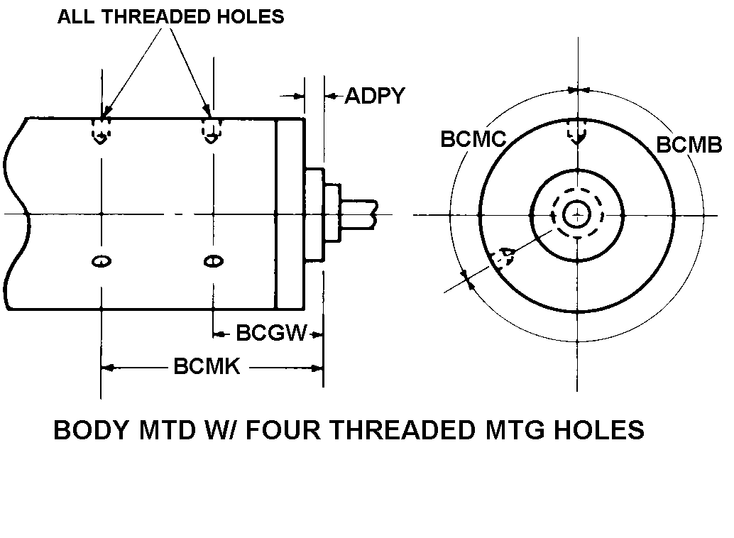 BODY MTD W/FOUR THREADED MTG HOLES style nsn 2920-00-244-5103