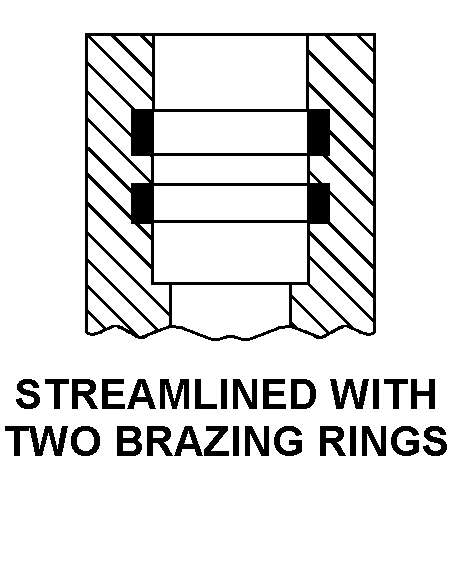 STREAMLINED WITH TWO BRAZING RINGS style nsn 4820-00-999-8522