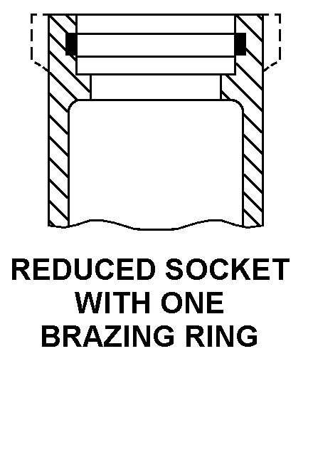 REDUCED SOCKET WITH ONE BRAZING RING style nsn 4820-01-216-6449