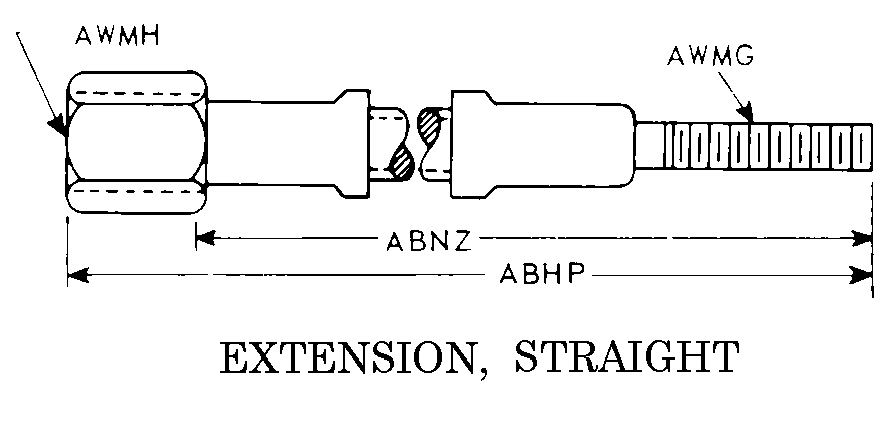 EXTENSION, STRAIGHT style nsn 2640-00-917-2603