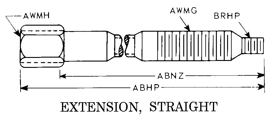 EXTENSION, STRAIGHT style nsn 2640-00-542-0353