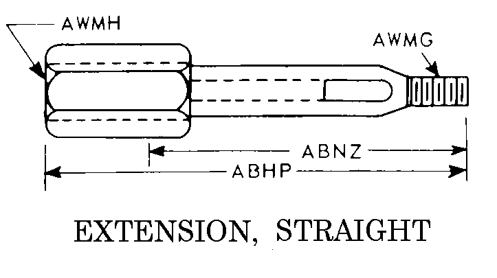 EXTENSION, STRAIGHT style nsn 2640-00-762-4640