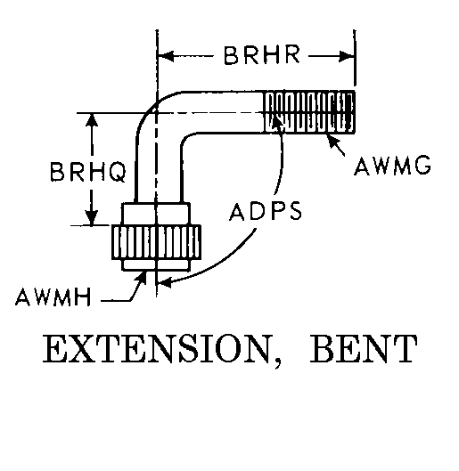 EXTENSION, BENT style nsn 2640-00-871-5311