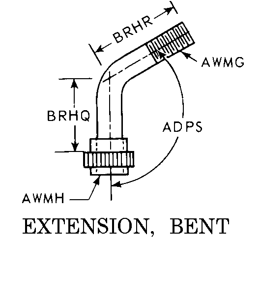 EXTENSION, BENT style nsn 2640-00-871-5311