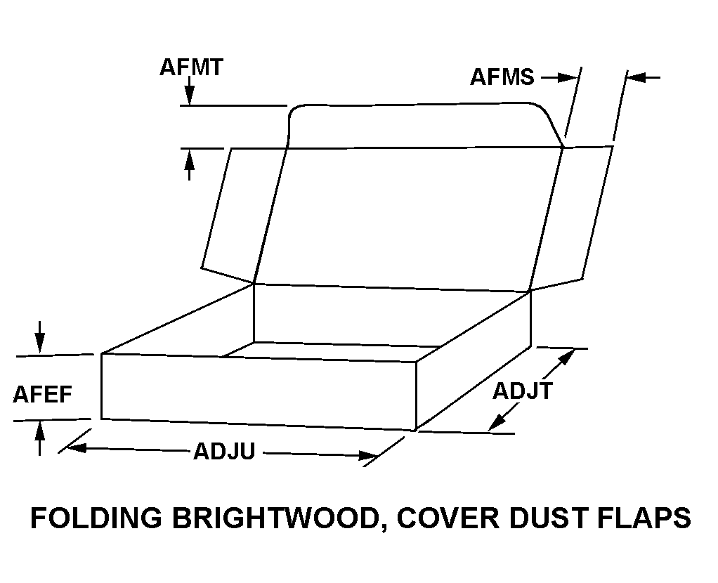 FOLDING BRIGHTWOOD, COVER DUST FLAPS style nsn 8115-01-371-1822