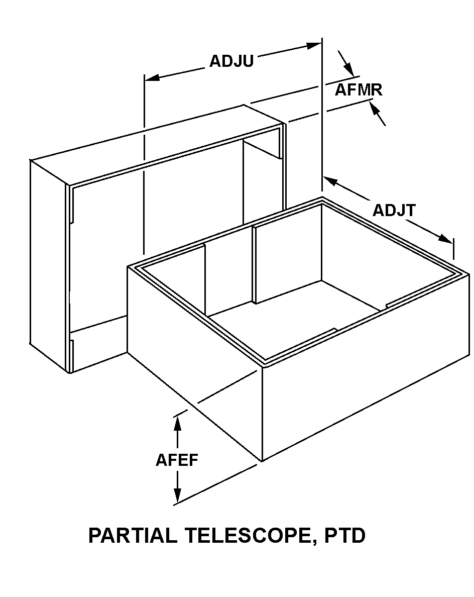 PARTIAL TELESCOPE, PTD style nsn 8140-01-426-4449