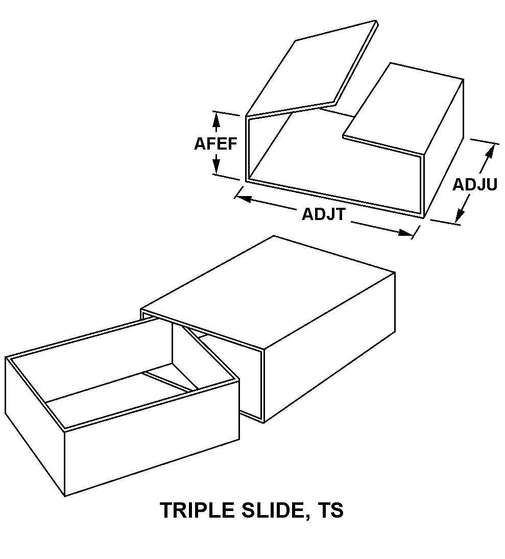 TRIPLE SLIDE, TS style nsn 8115-01-057-1243