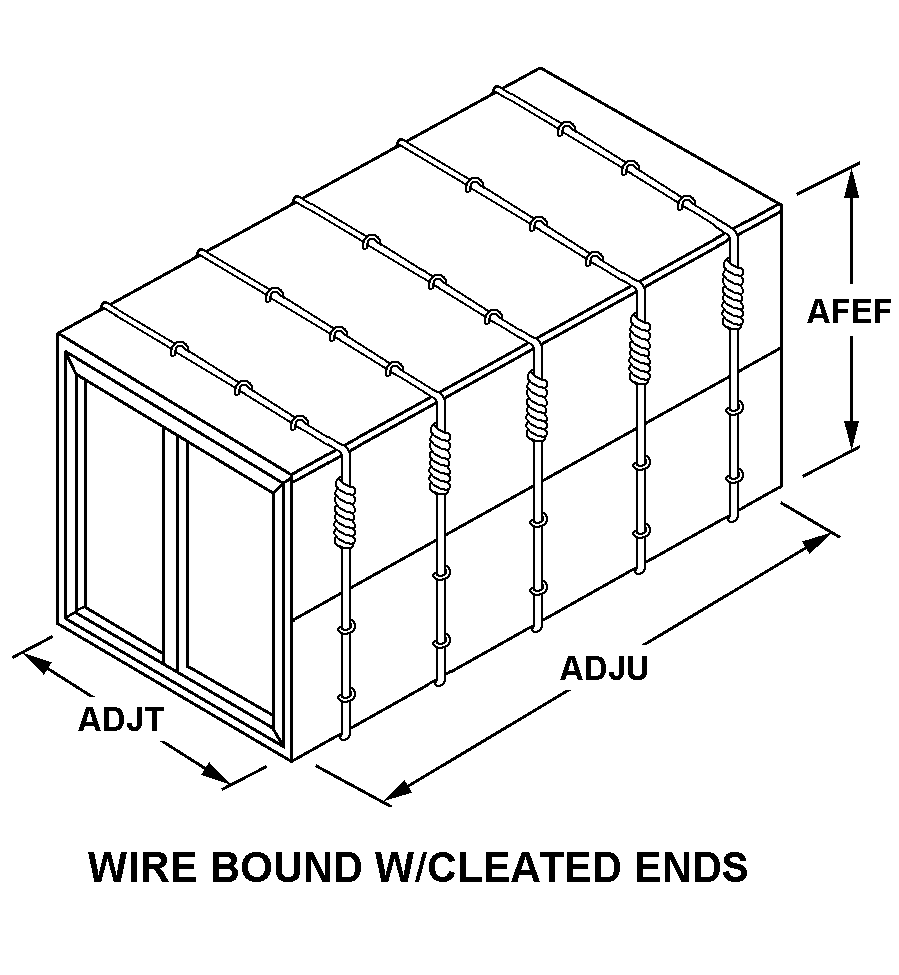 WIRE BOUND W/CLEATED ENDS style nsn 8140-00-832-0209