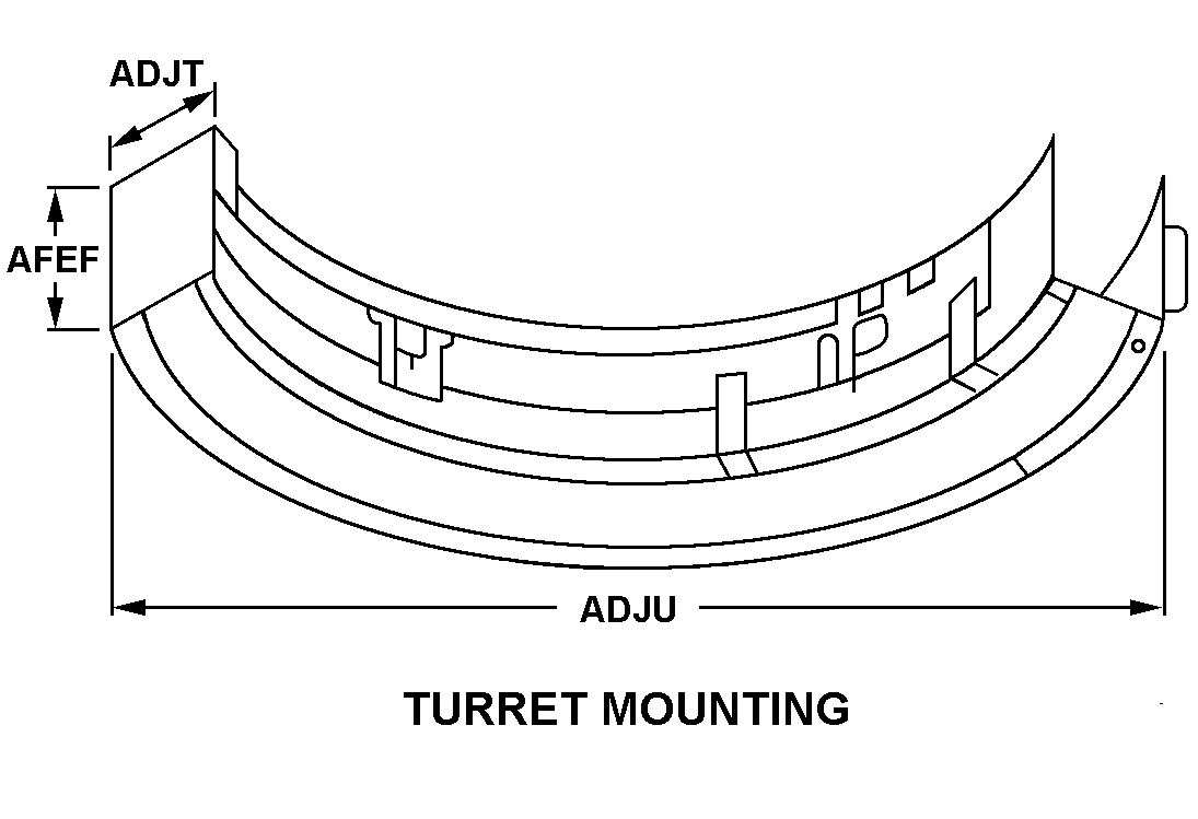 TURRET MOUNTING style nsn 8140-00-937-1967
