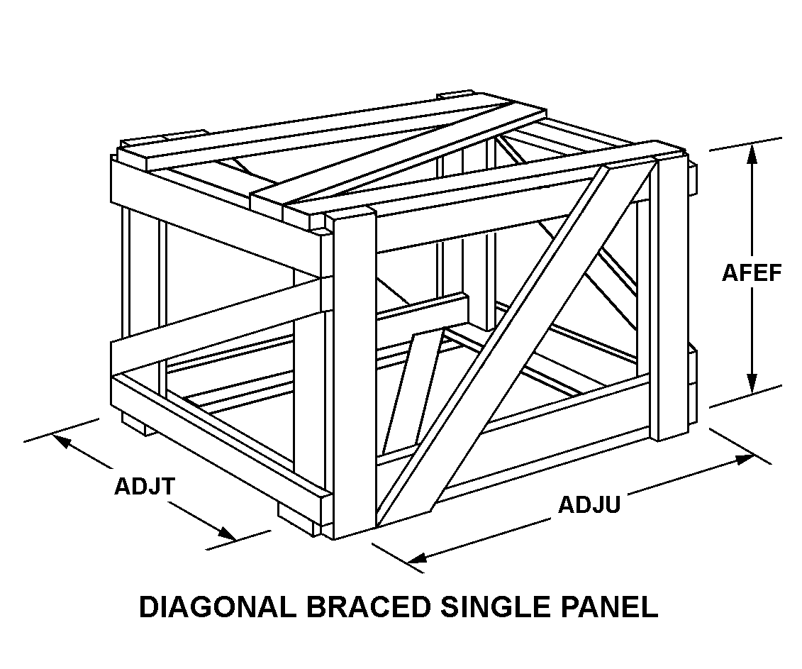 DIAGONAL BRACED SINGLE PANEL style nsn 8140-00-989-4904