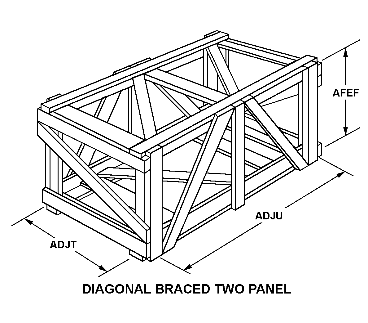 DIAGONAL BRACED TWO PANEL style nsn 8140-00-127-3029