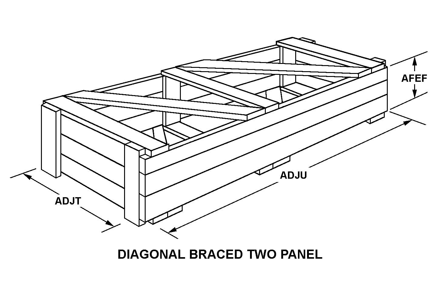 DIAGONAL BRACED TWO PANEL style nsn 8140-00-021-9522