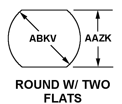 ROUND W/TWO FLATS style nsn 3120-00-046-4041