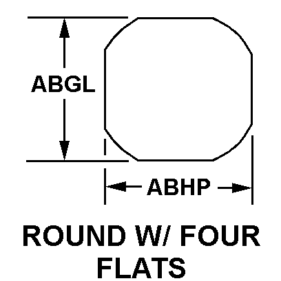 ROUND W/FOUR FLATS style nsn 3120-00-056-9829