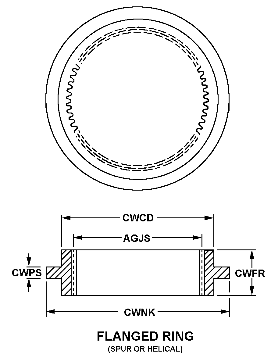 FLANGED RING style nsn 3020-01-189-3360
