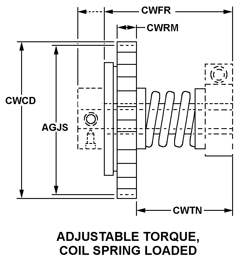 ADJUSTABLE TORQUE, COIL SPRING LOADED style nsn 3020-00-718-0839