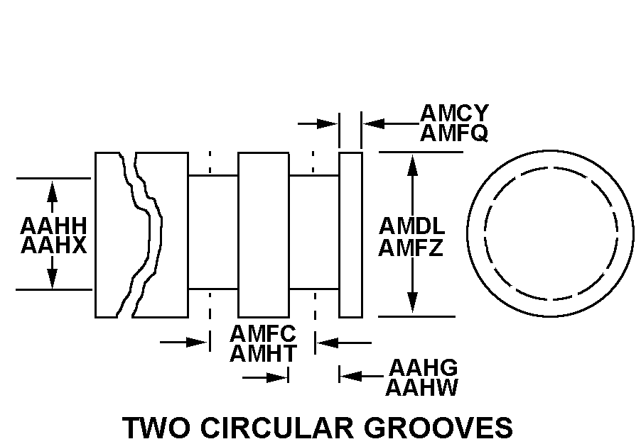TWO CIRCULAR GROOVES style nsn 3040-01-116-1891