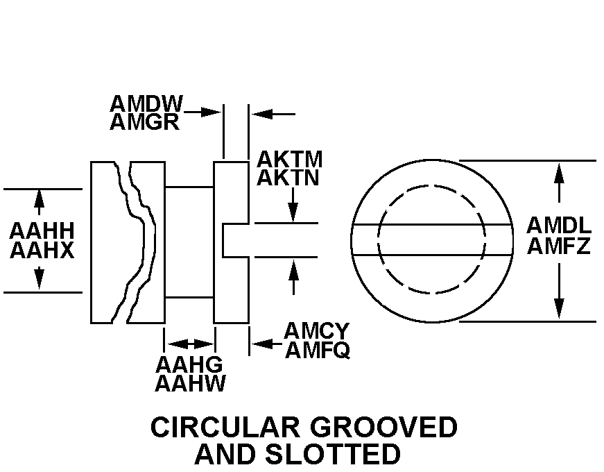 CIRCULAR GROOVED AND SLOTTED style nsn 3040-01-319-9369