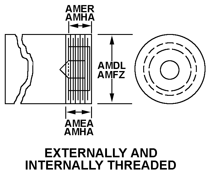 EXTERNALLY AND INTERNALLY THREADED style nsn 3040-01-502-6890