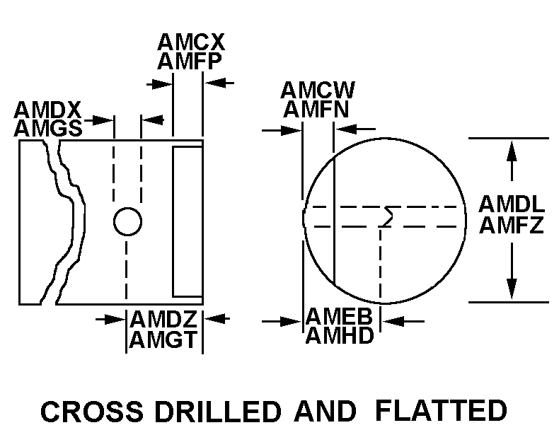 CROSS DRILLED AND FLATTED style nsn 3040-01-317-4498