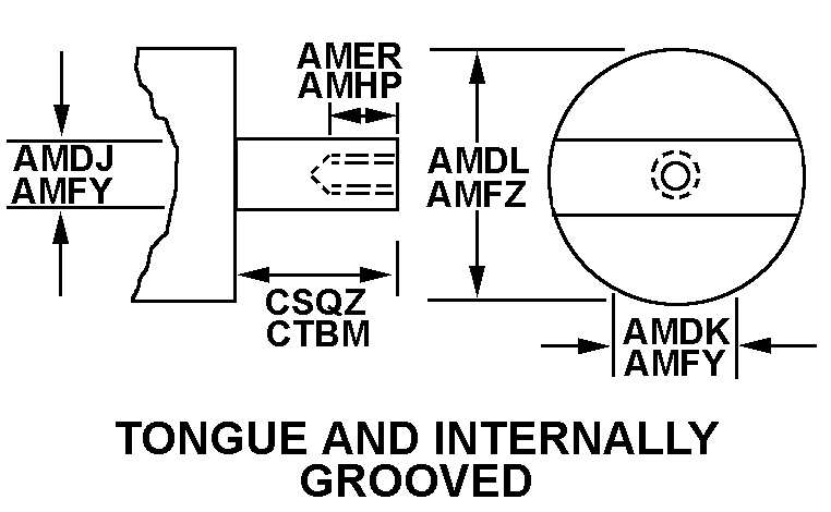 TONGUE AND INTERNALLY THREADED style nsn 3040-01-475-8168