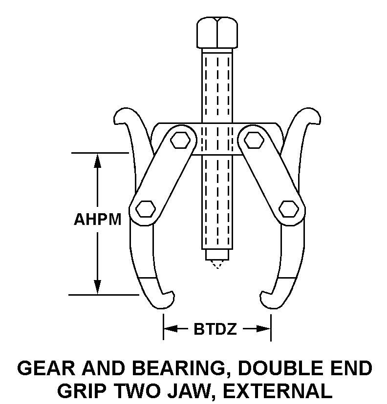 GEAR AND BEARING, DOUBLE END GRIP TWO JAW, EXTERNAL style nsn 5120-01-477-6955