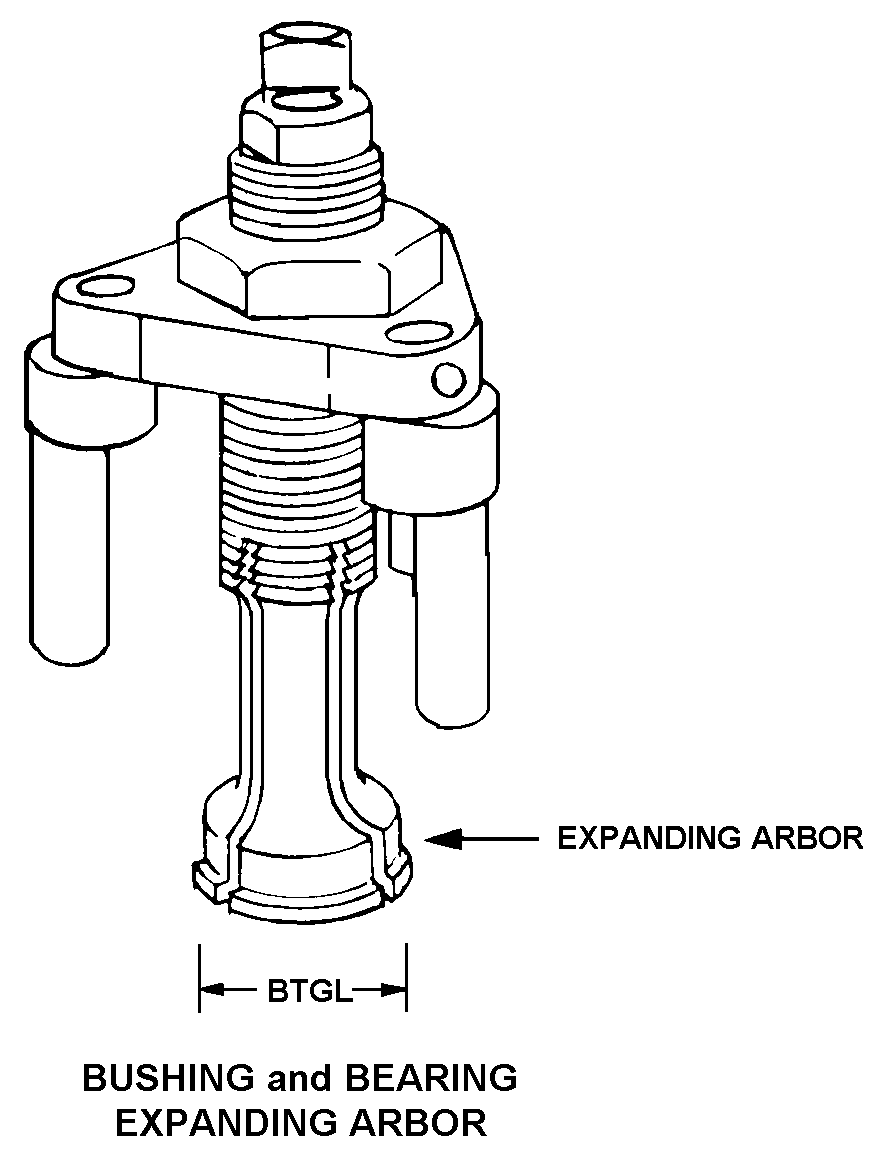 BUSHING AND BEARING EXPANDING ARBOR style nsn 5120-01-089-3879